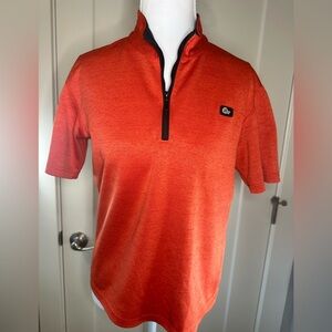 Lowe Alpine DRYflo Orange Quarter-Zip Short Sleeve Top – Women’s Medium